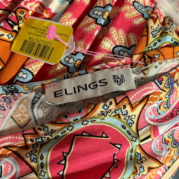 NWT Womens Boho Tribal Scarf Print Dress Large - Picture 7 of 8